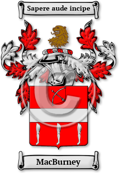 MacBurney Family Crest Download (jpg) Legacy Series - 150 DPI