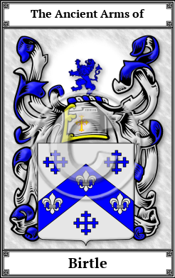 Birtle Family Crest Download (JPG)  Book Plated - 150 DPI