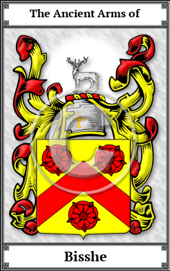 Bisshe Family Crest Download (JPG)  Book Plated - 150 DPI