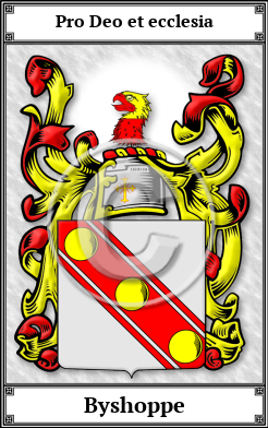 Byshoppe Family Crest Download (JPG)  Book Plated - 150 DPI