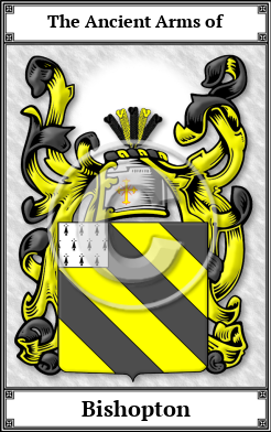 Bishopton Family Crest Download (JPG) Book Plated - 600 DPI