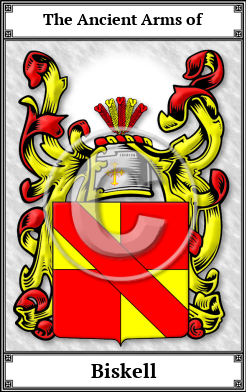 Biskell Family Crest Download (JPG) Book Plated - 600 DPI