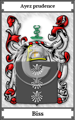 Biss Family Crest Download (JPG) Book Plated - 600 DPI