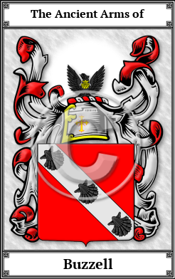 Buzzell Family Crest Download (JPG)  Book Plated - 150 DPI