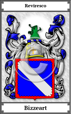 Bizzeart Family Crest Download (JPG)  Book Plated - 150 DPI