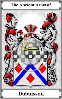 Dubuisson Family Crest Download (JPG) Book Plated - 600 DPI