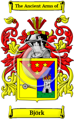 Björk Family Crest/Coat of Arms