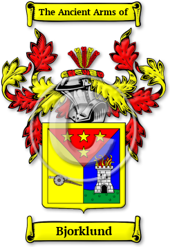 Bjorklund Family Crest Download (jpg) Legacy Series - 150 DPI