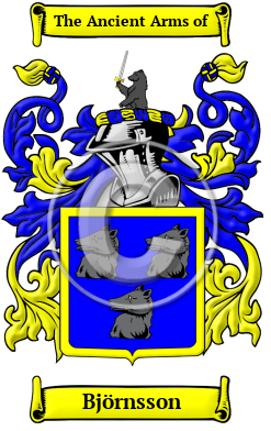 Björnsson Family Crest/Coat of Arms