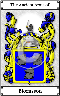 Bjornsson Family Crest Download (JPG)  Book Plated - 150 DPI
