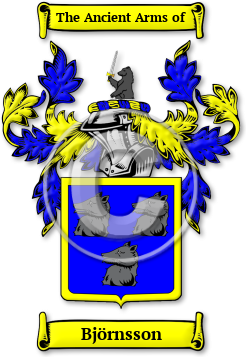 Björnsson Family Crest Download (jpg) Legacy Series - 150 DPI