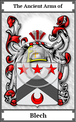 Blech Family Crest Download (JPG)  Book Plated - 150 DPI