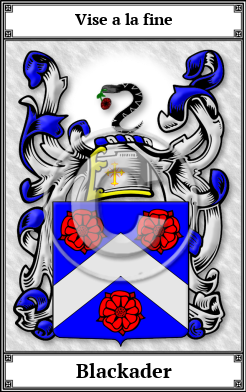 Blackader Family Crest Download (JPG)  Book Plated - 150 DPI