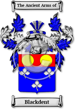 Blackdent Family Crest Download (jpg) Legacy Series - 150 DPI