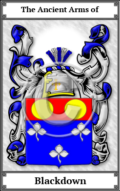 Blackdown Family Crest Download (JPG) Book Plated - 600 DPI