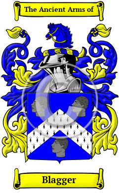 Blagger Family Crest Download (jpg) Heritage Series - 150 DPI
