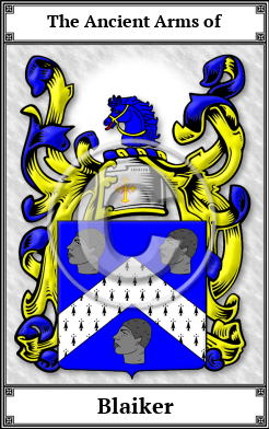 Blaiker Family Crest Download (JPG) Book Plated - 600 DPI