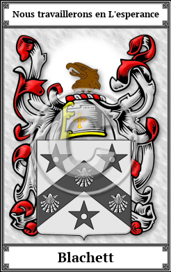 Blachett Family Crest Download (JPG)  Book Plated - 150 DPI