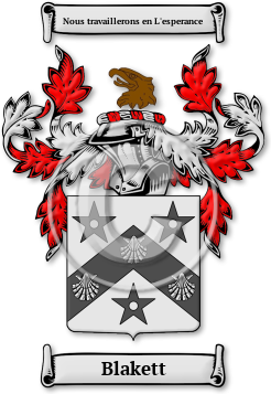 Blakett Family Crest Download (jpg) Legacy Series - 150 DPI