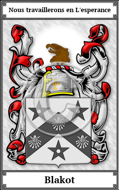 Blakot Family Crest Download (JPG)  Book Plated - 150 DPI