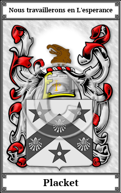 Placket Family Crest Download (JPG) Book Plated - 600 DPI