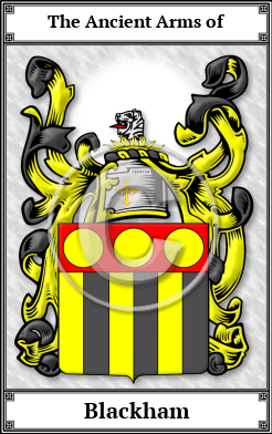 Blackham Family Crest Download (JPG)  Book Plated - 150 DPI