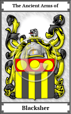 Blacksher Family Crest Download (JPG) Book Plated - 600 DPI