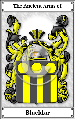 Blacklar Family Crest Download (JPG)  Book Plated - 150 DPI