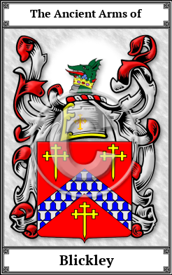 Blickley Family Crest Download (JPG) Book Plated - 600 DPI