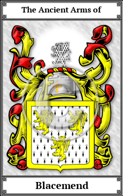 Blacemend Family Crest Download (JPG)  Book Plated - 150 DPI