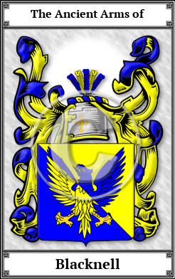 Blacknell Family Crest Download (JPG)  Book Plated - 150 DPI