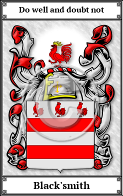 Black'smith Family Crest Download (JPG)  Book Plated - 150 DPI