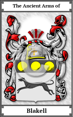 Blakell Family Crest Download (JPG)  Book Plated - 150 DPI