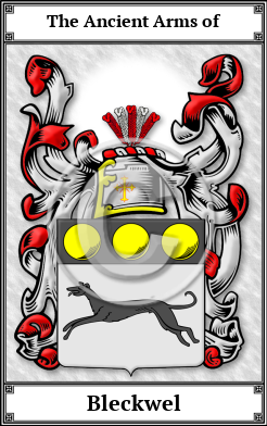 Bleckwel Family Crest Download (JPG) Book Plated - 600 DPI