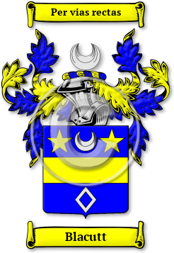 Blacutt Family Crest Download (jpg) Legacy Series - 150 DPI