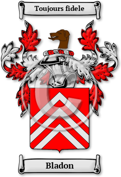 Bladon Family Crest Download (jpg) Legacy Series - 150 DPI
