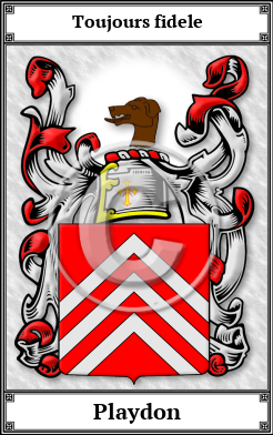 Playdon Family Crest Download (JPG)  Book Plated - 150 DPI