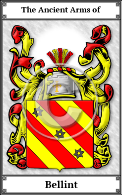 Bellint Family Crest Download (JPG) Book Plated - 600 DPI