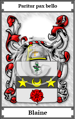 Blaine Family Crest Download (JPG)  Book Plated - 150 DPI