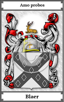 Blaer Family Crest Download (JPG) Book Plated - 600 DPI
