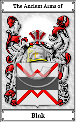 Blak Family Crest Download (JPG)  Book Plated - 150 DPI