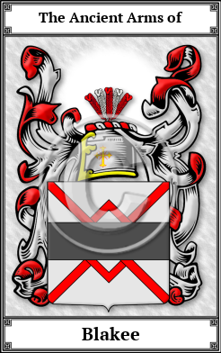 Blakee Family Crest Download (JPG)  Book Plated - 150 DPI