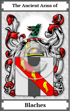 Blaches Family Crest Download (JPG)  Book Plated - 150 DPI