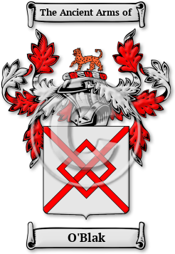 O'Blak Family Crest Download (JPG) Legacy Series - 600 DPI