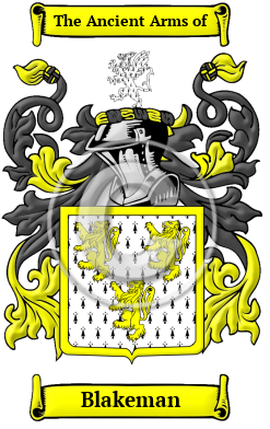 Blakeman Family Crest Download (JPG) Heritage Series - 600 DPI