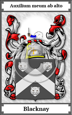 Blacknay Family Crest Download (JPG)  Book Plated - 150 DPI