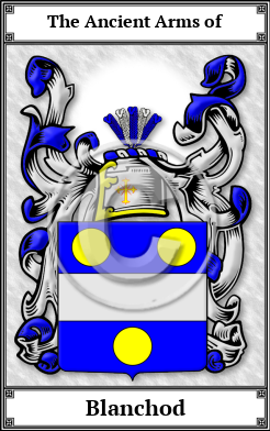 Blanchod Family Crest Download (JPG)  Book Plated - 150 DPI