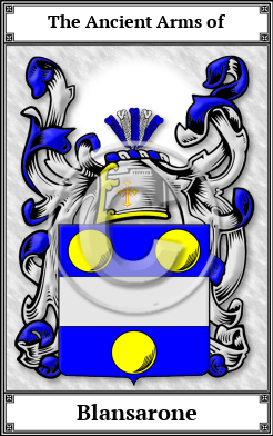 Blansarone Family Crest Download (JPG)  Book Plated - 150 DPI