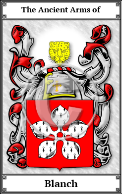 Blanch Family Crest Download (JPG)  Book Plated - 150 DPI
