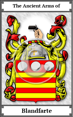 Blandfarte Family Crest Download (JPG)  Book Plated - 150 DPI